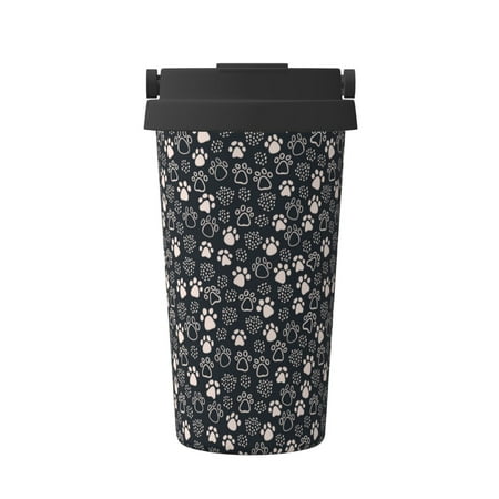 

KLL Dog Paw Pattern Stainless Steel Vacuum Insulated Tumbler - Carry Insulated Coffee Mug - Reusable Insulated Cold Brew Iced Coffee Cup Thermos