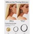 thumbnail image 4 of U7 Hoop Earrings for Women 60MM Chunky Stainless Steel Black Hoop Earring Jewelry Gift for Mother Daughter Wife Teens, 4 of 7