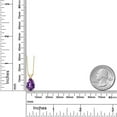 thumbnail image 6 of Gem Stone King 14K Yellow Gold Purple Amethyst Pendant Necklace for Women | 2.65 Cttw | Gemstone February Birthstone | Pear Shape 12X8MM | With 18 inch Chain, 6 of 6