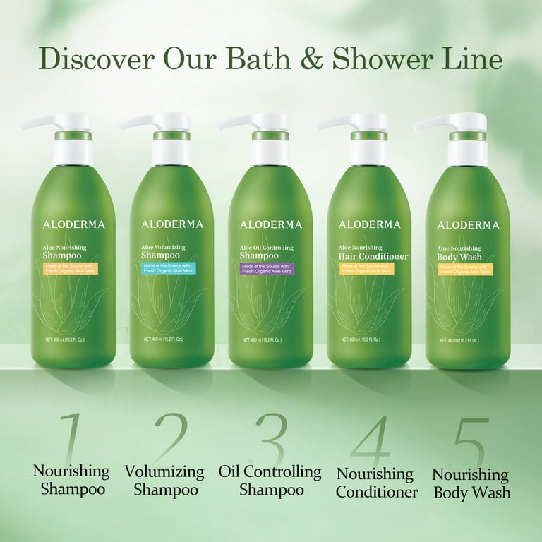 Aloderma Aloe Volumizing Shampoo for Fine, Brittle, & Thinning Hair -  Featuring Freshly Harvested Organic Aloe Vera Infused with Arginine &  Panthenol ...