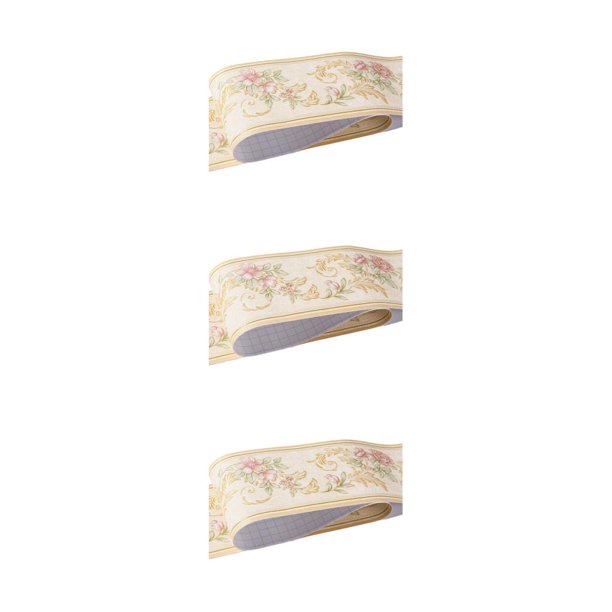 Matsuzay Línea de rodapié autoadhesiva de veteado de madera para papel tapiz de alta gama, mano de obra exquisita, jardín Beige seguro Type1 NO1