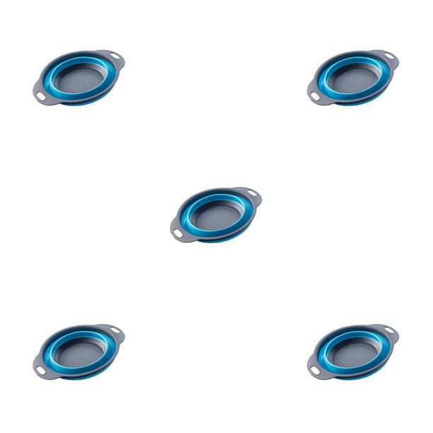 Monstrate Escurridor con asa colgante de doble capa, colador plegable de almacenamiento, escurridor retráctil, herramientas organizadoras para el hogar, Azul Pequeña 5piezas Monstrate CBP196378