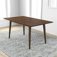 thumbnail image 4 of Allora Mid Century Modern Wood Large Dining Table in Brown Walnut, 4 of 5