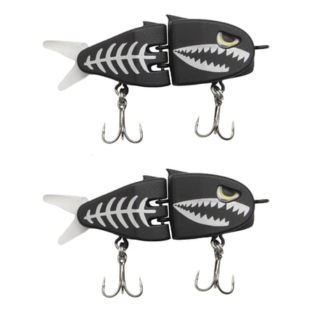 LICEWO 2Pcs Realistic Jointed Baits Slow Sinking Swimbait for Freshwater Saltwater