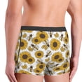 thumbnail image 5 of Fotbe Sunflowers and Bees Men’s Total Support Pouch Boxer Briefs, X-Temp Cooling, Moisture-Wicking Underwear, Regular, Long-leg and Trunk-Small, 5 of 9