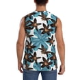 thumbnail image 4 of Haiem Men's Lilies Flowers Print Tank Tops Summer Sleeveless Cut Off Workout T-Shirts Fitness Vest Athletic Undershirts-3X-Large, 4 of 8