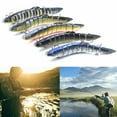 thumbnail image 3 of 13cm/21.5g Sinking Mud Fish Lure Barbed Multi Jointed Artificial Bait With Treble Hook for Freshwater, 3 of 7