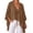 *Coffee, variant on VBVC Women's Cotton Linen V Neck Tie Front Tunic, Ladies' Loose Batwing Sleeve Blouse, Casual Asymmetrical Vacation Top For Women, Coffee , S-2XL
