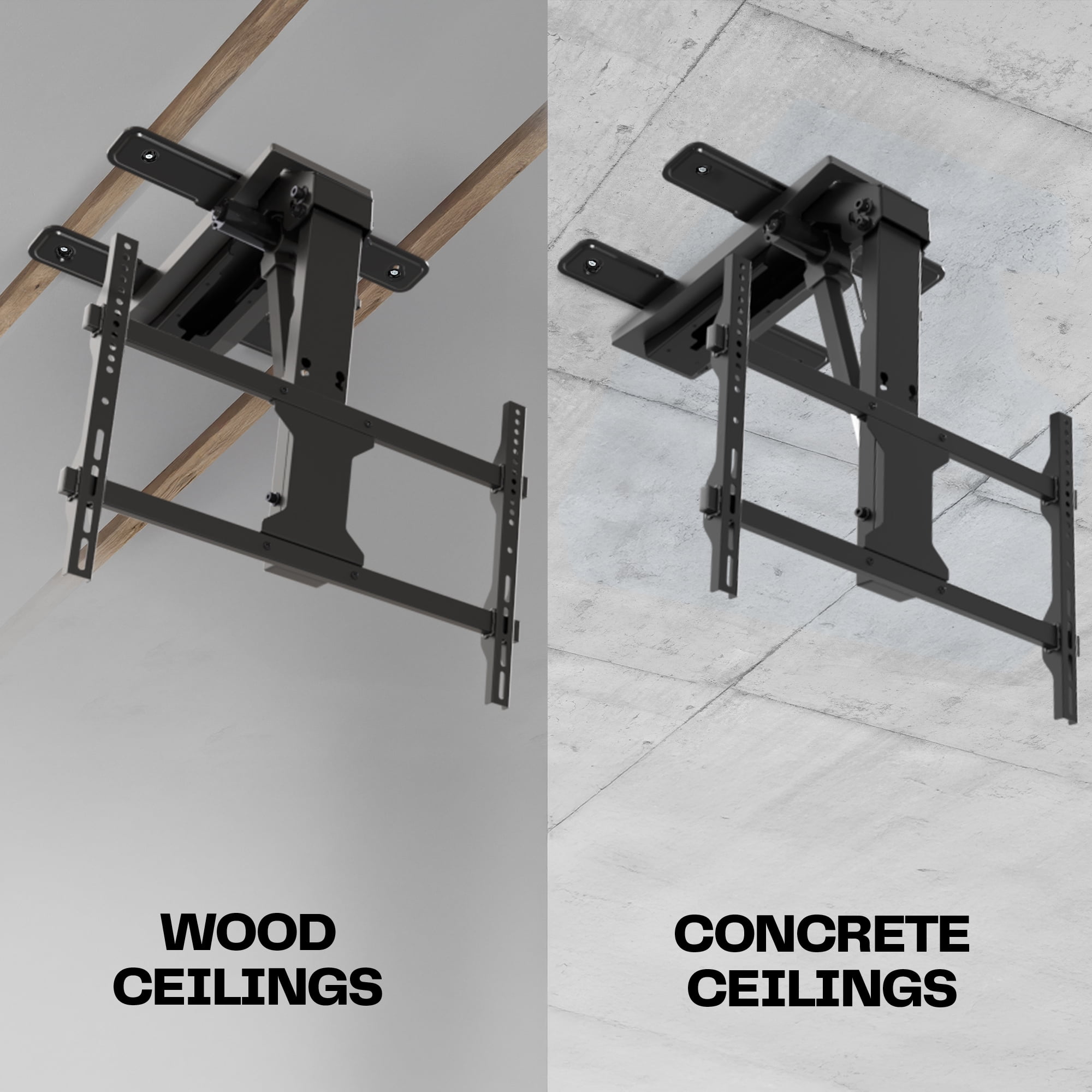 VIVO Black Electric Flip Down Ceiling TV Mount for 37 to 70 inch Screens