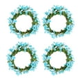 thumbnail image 1 of 4x Anillos para velas de pilar, pequeñas velas, coronas de bayas, candelabros decorativos para Navidad, Pascua, decoración del hogar Azul, 1 of 9