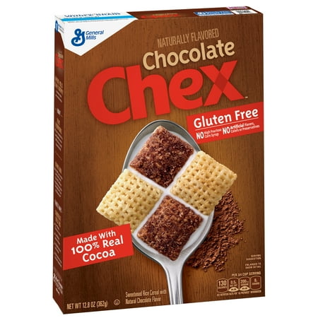 Chocolate Chex Cereal, Gluten-Free Cereal, 12.8 oz