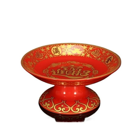 

JXW Ceramic Fruit Bowl yello/Red Fruit Bowl For Kitchen Counter White Pedestal Bowl for Decor