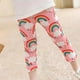 thumbnail image 4 of Odeerbi 1-6 Años Niñas Leggings Florales Calcetines Elásticos Pantalones Capris Patrón de Verano Bajo Calcetines, 4 of 5