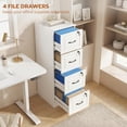 thumbnail image 4 of HOMCOM 4 Drawer File Cabinet with Lock, Vertical Filing Cabinet, White, 4 of 10