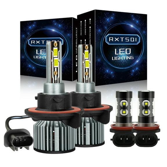 For Kia Soul w/o projector 2014 2015 2016 2017 2018 2019 LED Headlight Bulbs,H13 High/Low   H11 Fog Beam 6000K,q8