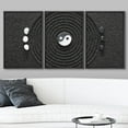 thumbnail image 2 of wall26 - 3 Piece Framed Canvas Wall Art - Zen Stones with Yin and Yang - Modern Home Art Stretched and Framed Ready to Hang - 24"x36"x3 Black, 2 of 5