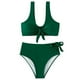 thumbnail image 4 of Gibobby Conjunto de bikini para mujer Ropa interior deportiva para mujer Love Beach Traje de baño Bikini Traje de baño Traje de baño de dos piezas Bikini(Verde,G), 4 of 5