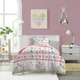 Dream Factory Butterfly Garden Twin Bed in a Bag Pink, Microfiber, 100