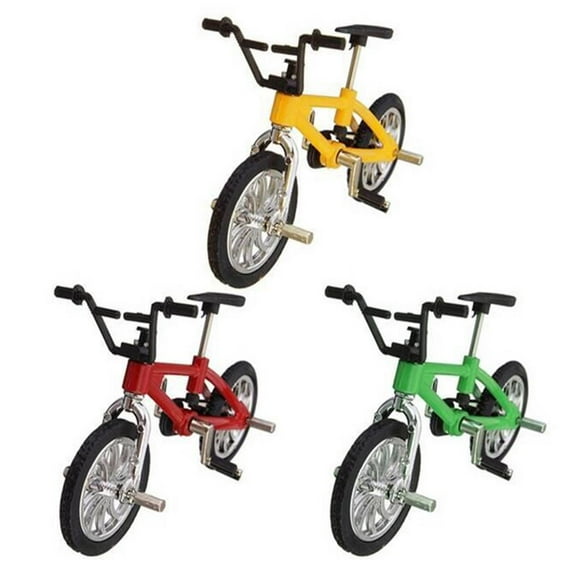 pitrice 4 pcs Mini Finger Bike 1:18 Miniature Alloy Bike Toys Sports Finger Toy Collections Cake Decoration