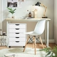 thumbnail image 3 of Patiojoy 5-Drawer Chest Mobile Lateral Filing Cabinet Floor Storage Organizer White, 3 of 6