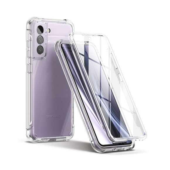 Suritch Para Samsung Galaxy S21 Fe Funda Transparente De 6,4 Pulgadas (Solamente) [Protector De Pantalla Incorporado] Carcasa Rígida Protectora De Cuerpo Completo+Funda De Teléfono Tpu Suave Para Sams