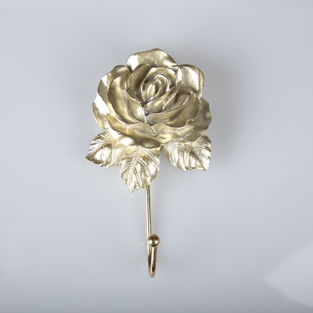 Ganchos para abrigos montados en la pared, ganchos decorativos para colgar baño, cocina (1 pieza, dorado) JAMW Sencillez