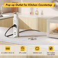 thumbnail image 2 of Enchufe desplegable Kungfuking para encimera con 3 salidas AC, 2 USB, 2 of 8