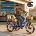 thumbnail image 4 of MOONCOOL TK2 Adult Electric Tricycle with Reverse, 48V 15Ah Removable Battery, Peak 1000W Motor, 20x3.0" Fat Tire, 60-Mile Range, 15.5 MPH, 4 of 14