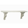 thumbnail image 5 of DecMode Indoor White Wood Farmhouse Wall Shelf, 5 of 7