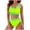 A1#-Mint Green, variant on Women Bikini Set Sleeveless Camis Top Two Piece Set Swimwear Split Bathing Suit Mint Green,L
