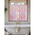 thumbnail image 7 of Tier Curtains 45 Inches Long, Rainbow Color Window Treatment Curtain Drapes, Fantasy Colorful Ombre Swirl Window Half Privacy Curtains for Bedroom Bathroom, 42"x45", 2 Panels, 7 of 7