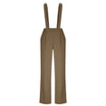 thumbnail image 4 of DailyTrove Women's High Waisted Straight Leg Pants - Slim Fit Trousers with Pockets for Office & Business Casual, 4 of 6