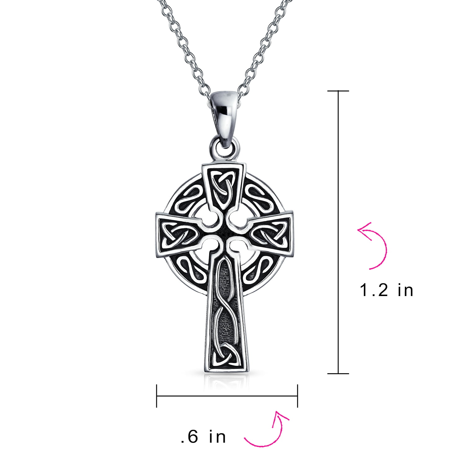 Silver Trinity Knot Celtic Cross Necklace - Shop Now!