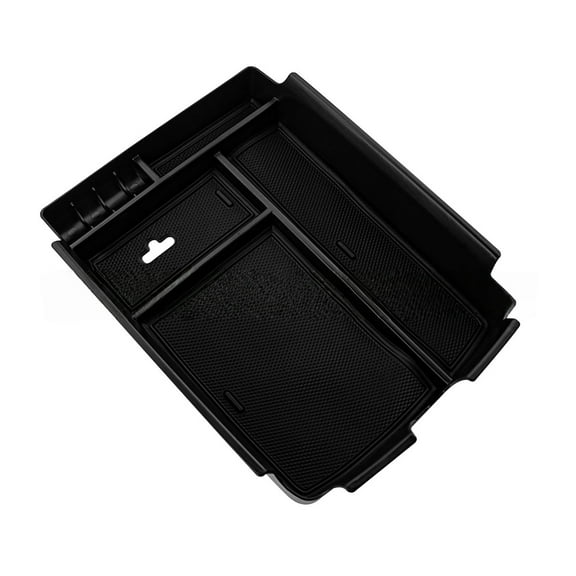 For VW Atlas Cross Sport Center Console Armrest Storage Box Tray Organizer, Hidden Armrest Glove Box-black