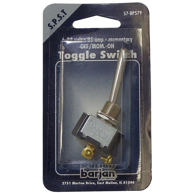 Barjan 057BP579 12V Pollak 20A Momentary Off & MomOn Toggle Switch
