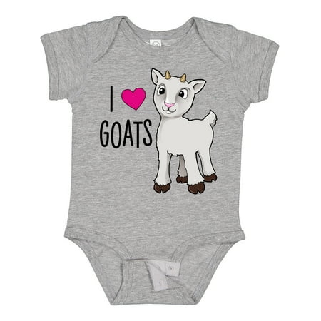 

Inktastic I Love Goats- Cute Goat Gift Baby Boy or Baby Girl Bodysuit
