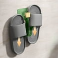 thumbnail image 3 of Wall-Mounted Slipper Rack with Adhesive Installation, No Drill Bathroom Organizer for Shoes and Sandals, Compact Plastic Design for Space-Saving Storage, 3 of 6