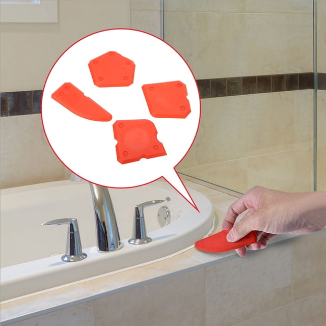 Herramienta de calafateo, kit de 4 herramientas de calafateo, raspador de sellador, removedor de lechada de silicona, artesanía excepcional