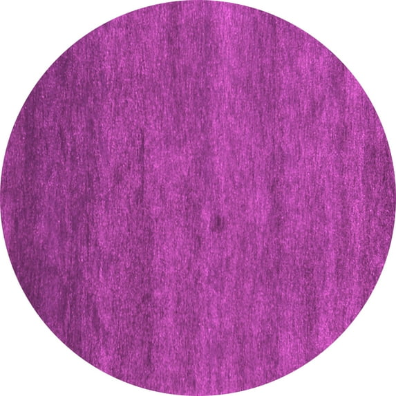 Ahgly Company Indoor Round Abstract Pink Contemporary Area Rugs, 4' Round