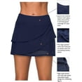 thumbnail image 7 of UKAP Women High Waist Swim Skirt Bikini Swimsuit Bottom Layers Ruffle Bathing Suit Swim Shorts Summer Solid Color Beachwear, 7 of 7