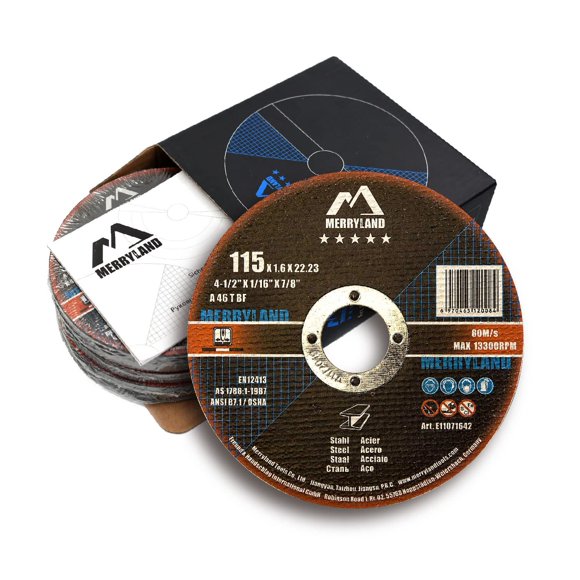 Merryland Cut Off Wheel 4 1/2 inch for Angle Grinder, Metal Cutting Wheel 4.5 X 1/16 X 7/8 Ultra Thin 25 Pack, Iron Steel Cutting Disc, Expert-Line E11071642