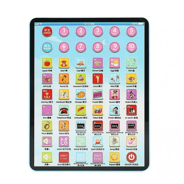 Simulación HUOGUO de tableta de aprendizaje para niños con juego bilingüe