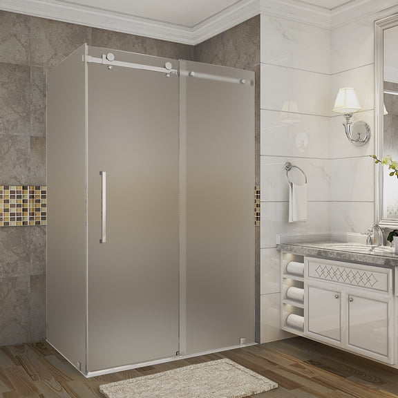 Aston SEN976F-CH-48-10 Moselle 44-48" Wide X 35" Deep X 75" High Sliding Frameless Shower