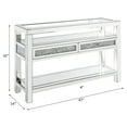 thumbnail image 6 of ACME Noralie Storage Sofa Table in Mirrored, 6 of 6