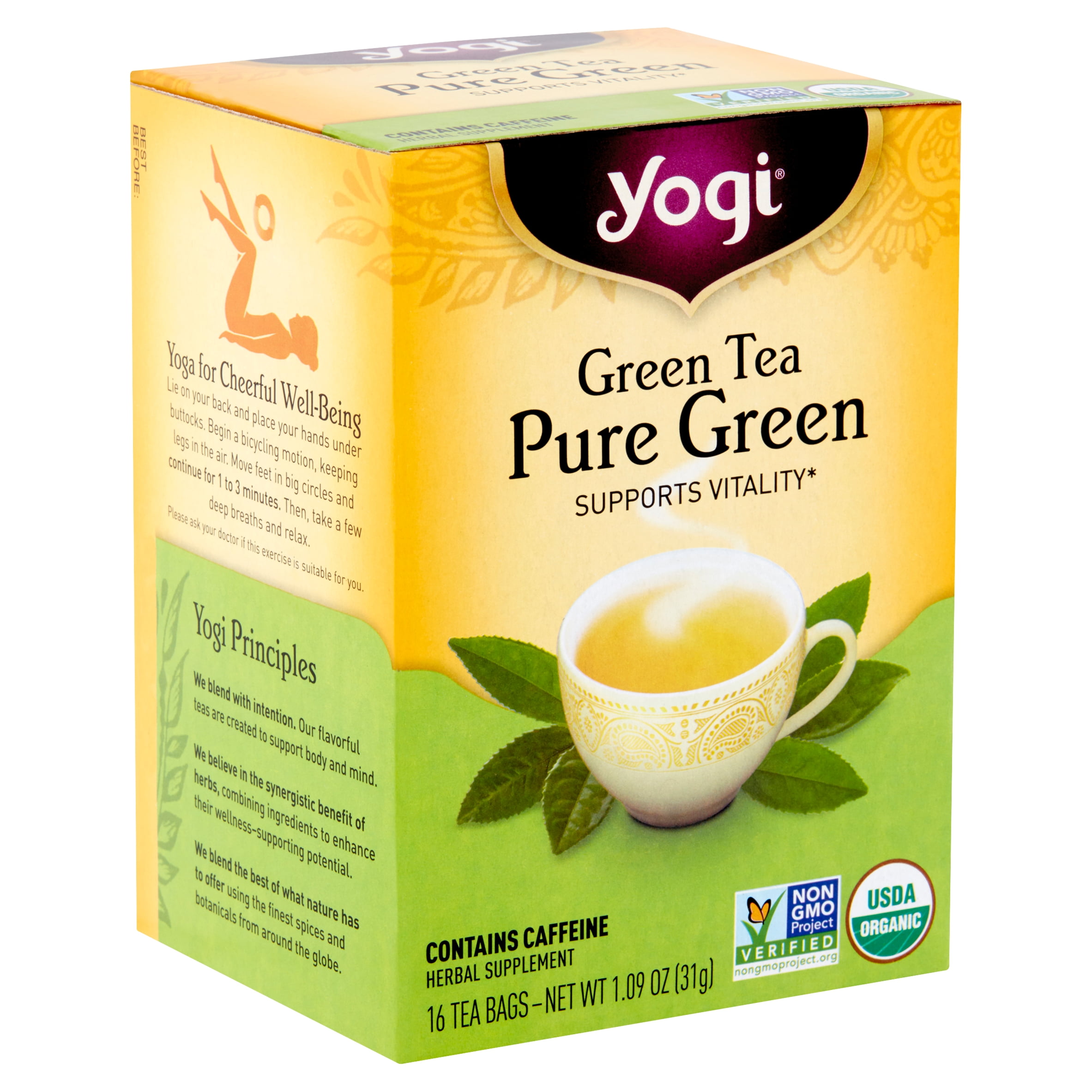 Yogi Pure Green Tea Bags, 16 count, 1.09 oz