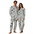 thumbnail image 5 of Valentine's Matching Pajamas for Couples, Graffiti Heart Print Sleepwear, Crew Neck Long Sleeve Shirts & Pants, Casual Lightweight Pajama Sets 2-Piece Loungewear Pjs 2026 Lover Gift, 5 of 8