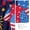 4th of July 02, variant on Outdoor Tablecloth with Umbrella Hole, 60x84 Inch, Boho Floral, Waterproof & Wrinkle-Resistant, Rectangular, Fits 36" x 60" to 48" x 72" Tables, Seats 6 to 8 People