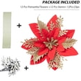 thumbnail image 2 of Decoraciones Flores Brillantes 12 Piezas 14 Cm Con Clips para Escaleras Ventanas Chimeneas, 2 of 9