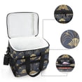 thumbnail image 6 of FORMRS Insulated Cooler Bag 24 Cans Capacity Soft Leakproof Lunch Box with Side Pockets, Gold Art Pattern, 6 of 7