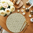 thumbnail image 2 of Green Floral Round Placemats Set of 6 for Dinning Tables,Heat-proof Braided Table Mats 15 Inch,Vintage Rustic Botanical Spring Washable Place Mat for Kitchen Restaurant Party Decor Table Setting, 2 of 9